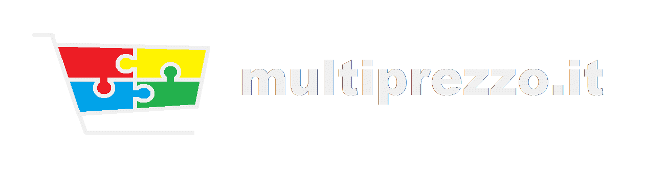 Logo Multiprezzo con un carrello della spesa stilizzato